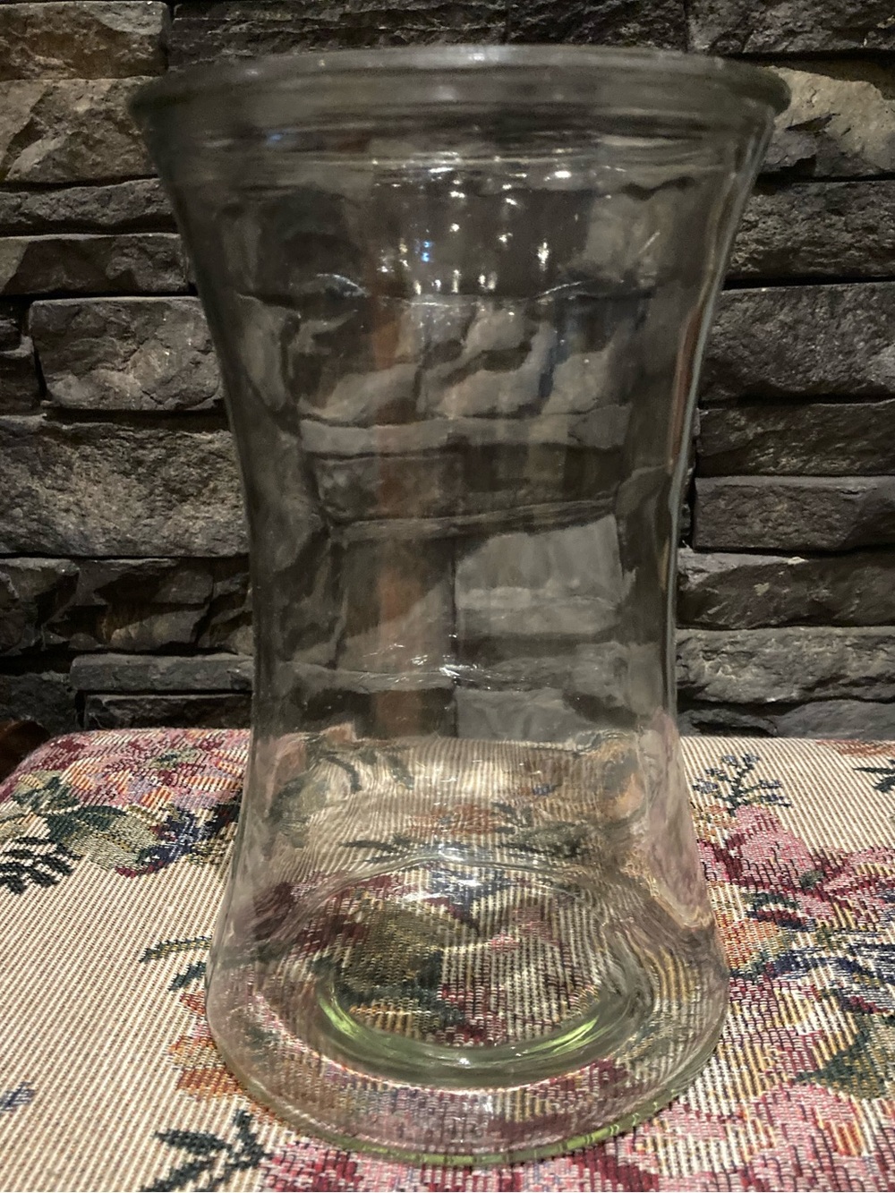 Clear Flared Glass Vase